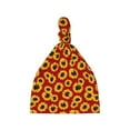 thumbnail image 1 of Sikiie Sunflowers On Red Baby Newborn Hats, Infant Knotted Baby Hat, Beanie Top Knot Caps for Baby Boys Girls, 1 of 5