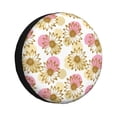thumbnail image 1 of Sikiie Sunflowers PVC Leather Spare Tire Wheel Cover Spare Tire Cover, for Car Truck SUV Camper Trailer Universal Fit(14-17in)-17 inch, 1 of 6