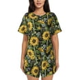 thumbnail image 1 of Sikiie Sunflowers Womens Pajama Sets Short Sleeve Top With Pants Sleepwear 2 Piece Lounge SetSmall, 1 of 6