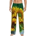 thumbnail image 1 of Sikiie Sunflowers in Bucket Mens Pajama Pants Sleep & Lounge Pants, PJ Bottoms With elastic waistb and Pockets Small, 1 of 6
