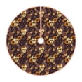 thumbnail image 1 of Sikiie Sunflowers with Skull and Hand Nativity Christmas Tree Skirt, Jesus Christian Winter Holiday Tree Mat Decoration(30-48IN), 1 of 6