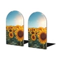 thumbnail image 1 of Sikiie Sunlit Sunflower Field Bookends 1 Pair, Wood Bookends for Shelves, Book Ends for Shelves, Book Shelf Holder for Home Office, 1 of 7