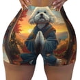 thumbnail image 1 of Sikiie Sunset Meditating Bichon Frise Print Workout Shorts Women Scrunch Butt Gym Shorts Seamless High Waist Tummy Control Yoga Biker Athletic Shorts, 1 of 5