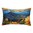 thumbnail image 1 of Sikiie Sunset Sky Sunflower Print Plush Pillow Cover, Wrinkle-proof and Stain-resistant Pillow Protector without Pillow Core, Home Decoration-20"x30", 1 of 6