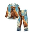 thumbnail image 1 of Sikiie Sunshine Cloud Bulldog Mens Pajama Set, Soft Warm Long Sleeve Sleepwear, Cozy Button-Down Pjs for Men-Large, 1 of 7