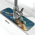 thumbnail image 1 of Sikiie Sunshine Underwater Sand Turtle Splash Guard for Sink Faucet-1 PC Super Absorbent Fast Drying Mat Sink Gadgets-Splash Guard for Kitchen, Sink Mat, 1 of 7