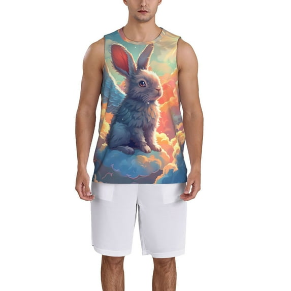 Sikiie Sunshine Winged Rabbit Basketball Jersey Reversible Men's Mesh Athletic Sports Shirts Training Practice S-4XLLarge