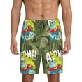 thumbnail image 1 of Sikiie Surfing Dinosaur Mens Pajama Shorts, Lightweight Lounge Pant with Pockets Soft Sleep Pj Shorts for MenX-Large, 1 of 6