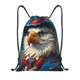 thumbnail image 1 of Sikiie Surreal Bald Eagle Gentleman Drawstring Backpack Drawstring Bags, Draw String Back Bag for Sports, Gym, Travel, Swimming, Beach-Small, 1 of 6