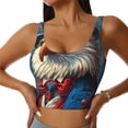 thumbnail image 1 of Sikiie Surreal Bald Eagle Gentleman Print Strappy Sports Bra for Women Padded Push Up Sports Bra Athletic Running Sports Bra Workout Bra Yoga Bra, 1 of 5