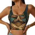 thumbnail image 1 of Sikiie Surreal Meditating Cat Print Strappy Sports Bra for Women Padded Push Up Sports Bra Athletic Running Sports Bra Workout Bra Yoga Bra, 1 of 5