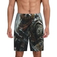 thumbnail image 1 of Sikiie Surreal Panda Warrior Mens Pajama Shorts, Lightweight Lounge Pant with Pockets Soft Sleep Pj Shorts for MenMedium, 1 of 6