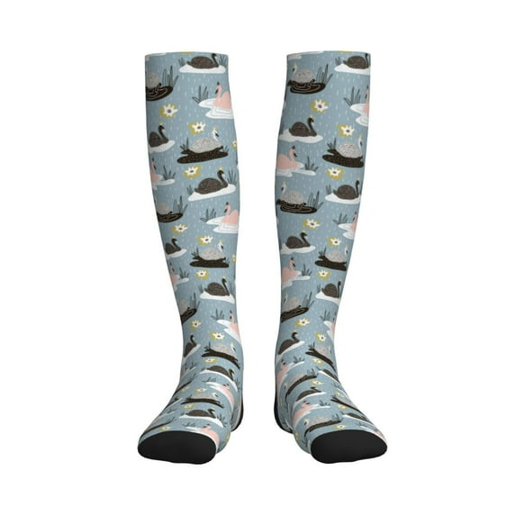 Sikiie Swan Princess On Lake 1 Pairs Compression Socks for Men and Women 15-20 mmHg Running Support Socks