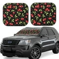 thumbnail image 1 of Sikiie Sweet Red Cherry Print Foldable Car Windshield Sun Visor, Car Window Sunshade Suitable for Sedan, SUV and Truck Car Accessories-Medium, 1 of 6