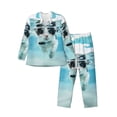 thumbnail image 1 of Sikiie Swimming Cat Goggles Mens Pajama Set, Soft Warm Long Sleeve Sleepwear, Cozy Button-Down Pjs for Men-Medium, 1 of 7
