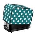 thumbnail image 1 of Sikiie Teal And White Polka Dot Toaster Covers 2 Slice Dustproof Toaster Cover Bread Machine Cover, Dustproof Cover - 11.4" x 7.5" x 7.9", 1 of 7