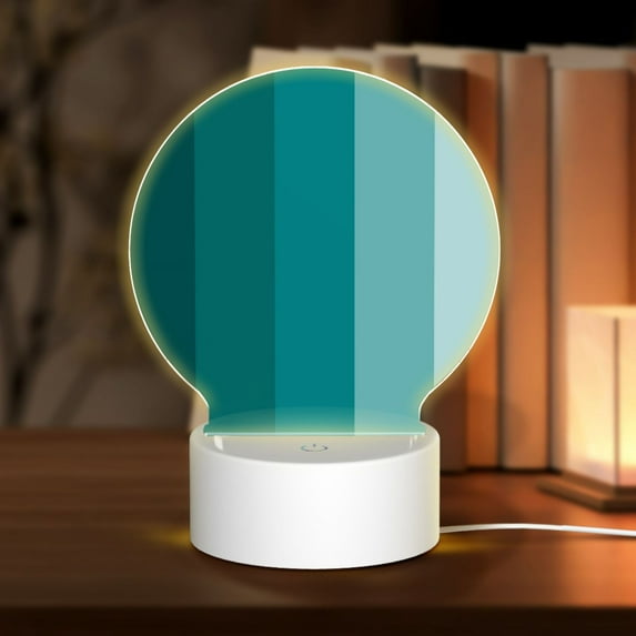 Sikiie Teal Color Acrylic Night Light Gift Custom Acrylic Night Light LED Lights for Bedroom Home Office