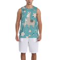 thumbnail image 1 of Sikiie Teal Mama Llama Basketball Jersey Reversible Men's Mesh Athletic Sports Shirts Training Practice S-4XL3X-Large, 1 of 6