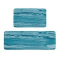 thumbnail image 1 of Sikiie Teal Turquoise Fluid Stripes Kitchen Mat 2 PCS Cushioned Kitchen Rug, Waterproof Non-Slip Kitchen Mats for Kitchen, Floor Home, Sink, Laundry, 1 of 6