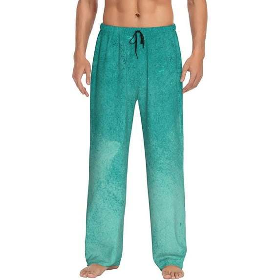 Sikiie Teal Turquoise1 Mens Pajama Pants Sleep & Lounge Pants, PJ Bottoms With elastic waistb and Pockets XX-Large
