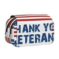 thumbnail image 1 of Sikiie Thank You Veterans Print Flip Double-layer Pencil Case, All-purpose Stationery Bag for Study and Office, Zipper Design, Unisex, 1 of 7