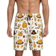 thumbnail image 1 of Sikiie Thanksgiving Mens Pajama Shorts, Lightweight Lounge Pant with Pockets Soft Sleep Pj Shorts for Men3X-Large, 1 of 6