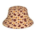 thumbnail image 1 of Sikiie Thanksgiving Turkey and Pumpkin Reflective Double-Sided Bucket Hat, Sun Hat, for Gardening, Beaching, Camping, Hiking, Fishing, 1 of 6