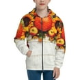 thumbnail image 1 of Sikiie Thanksgiving With Autumn Zip Up Hoodie Teenage, hoodies for Teenage, Zipper Sweatshirt Jacket for Daily, Traveling-Medium, 1 of 6