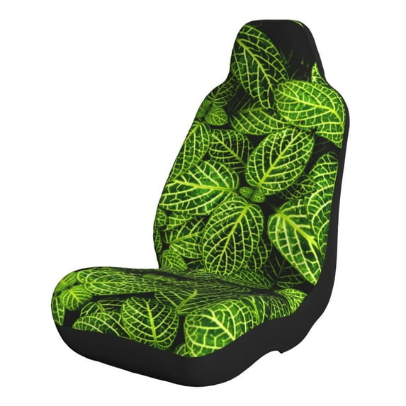 Sikiie Tiny Green Fern Leaves Car Seat Covers 2PCs Front Car Seat Covers Universal fit for Most Cars SUVs and Trucks-2 PCS