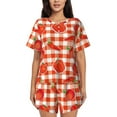 thumbnail image 1 of Sikiie Tomatoes And Chili Womens Pajama Sets Short Sleeve Top With Pants Sleepwear 2 Piece Lounge SetSmall, 1 of 6