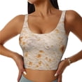 thumbnail image 1 of Sikiie Tortilla Print Strappy Sports Bra for Women Padded Push Up Sports Bra Athletic Running Sports Bra Workout Bra Yoga Bra, 1 of 5