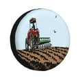 thumbnail image 1 of Sikiie Tractor plowing a field Print PVC Leather Spare Tire Wheel Cover Spare Tire Cover, for Car Truck SUV Camper Trailer Universal Fit-17 inch, 1 of 6