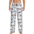 thumbnail image 1 of Sikiie Trains And Cactuse Mens Pajama Pants Sleep & Lounge Pants, PJ Bottoms With elastic waistb and Pockets Large, 1 of 6