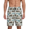 thumbnail image 1 of Sikiie Transport Train Mens Pajama Shorts, Lightweight Lounge Pant with Pockets Soft Sleep Pj Shorts for Men3X-Large, 1 of 6
