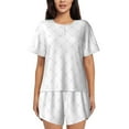 thumbnail image 1 of Sikiie Travel Around The World Airplane Womens Pajama Sets Short Sleeve Top With Pants Sleepwear 2 Piece Lounge Set-, 1 of 6