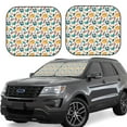 thumbnail image 1 of Sikiie Travel Elements Print Foldable Car Windshield Sun Visor, Car Window Sunshade Suitable for Sedan, SUV and Truck Car Accessories-Medium, 1 of 6