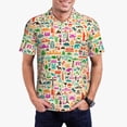 thumbnail image 1 of Sikiie Travel Print Men's Short-sleeved POLO Shirts, Button-down Shirts and T-shirts are Suitable for Vacation, Leisure and Business-X-Large, 1 of 6