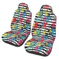 thumbnail image 1 of Sikiie Trendy Colorful Pineapples 1 Car Seat Protector 2 Pack Car Seat Cushion Mat, Car Seat Covers for SUV, Truck, Van, 1 of 7