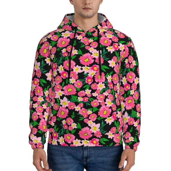 Sikiie Trendy Floral Men's Hoodie, Essentials Hoodie, Sweatshirt, Pullover Hooded Sweatshirt for Men-XX-Large