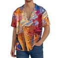 thumbnail image 1 of Sikiie Trio Of Dripping Cones Men's Cuban Shirt, Hawaiian Shirts, Business Casual Button Down Shirts, Short Sleeve Shirt-3X-Large, 1 of 5