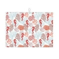 thumbnail image 1 of Sikiie Tropical Corals Seahorse Dish Drying Mat, Kitchen Counter Mat, Self Drying Mat for Kitchen Counter Dish Drying Pad ,for Dishes, Utensils, Pots and Pans（24" x 18"）, 1 of 7