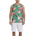 thumbnail image 1 of Sikiie Tropical Flamingo Basketball Jersey Reversible Men's Mesh Athletic Sports Shirts Training Practice S-4XLMedium, 1 of 6
