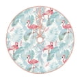 thumbnail image 1 of Sikiie Tropical Flamingo Nativity Christmas Tree Skirt, Jesus Christian Winter Holiday Tree Mat Decoration(30-48IN)36", 1 of 6