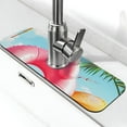 thumbnail image 1 of Sikiie Tropical Flamingo Pool Float Splash Guard for Sink Faucet-1 PC Super Absorbent Fast Drying Mat Sink Gadgets-Splash Guard for Kitchen, Sink Mat, 1 of 7