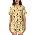 thumbnail image 1 of Sikiie Tropical Fruits Womens Pajama Sets Short Sleeve Top With Pants Sleepwear 2 Piece Lounge Set-XX-Large, 1 of 6