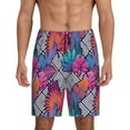 thumbnail image 1 of Sikiie Tropical Leaves Mens Pajama Shorts, Lightweight Lounge Pant with Pockets Soft Sleep Pj Shorts for MenXX-Large, 1 of 6