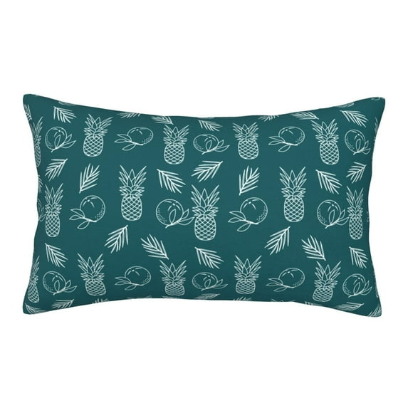 Sikiie Tropical Pineapple Print Plush Pillow Cover, Wrinkle-proof and Stain-resistant Pillow Protector without Pillow Core, Home Decoration-16"x24"