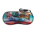 thumbnail image 1 of Sikiie Tropical Vacation Essentials Sunglasses Soft Case Neoprene Zipper Eyeglass Case, Zipper Portable Spectacle Cases for Men Women, 1 of 6