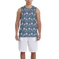 thumbnail image 1 of Sikiie Tulips Flowers Basketball Jersey Reversible Men's Mesh Athletic Sports Shirts Training Practice S-4XL3X-Large, 1 of 6