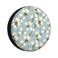 thumbnail image 1 of Sikiie Tulips Flowers PVC Leather Spare Tire Wheel Cover Spare Tire Cover, for Car Truck SUV Camper Trailer Universal Fit(14-17in)-17 inch, 1 of 6